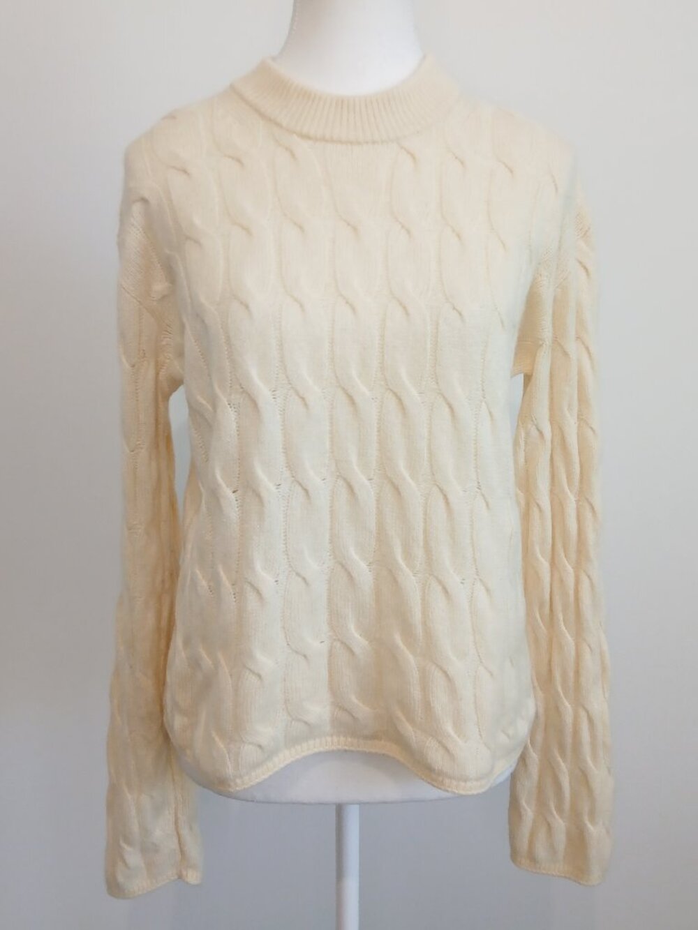 Theory Classic Cable Knit Wool & Cashmere Oversized Sweater Size P ( Petite)/XS